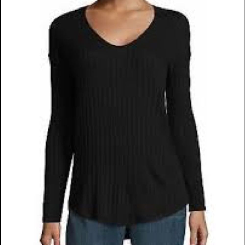 ANA Black knit tunic